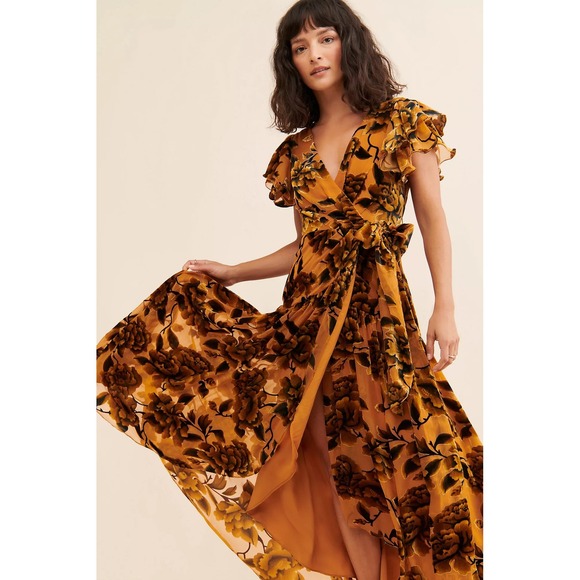 Hutch Dresses & Skirts - Anthropologie Hutch Zola velvet maxi dress size XS